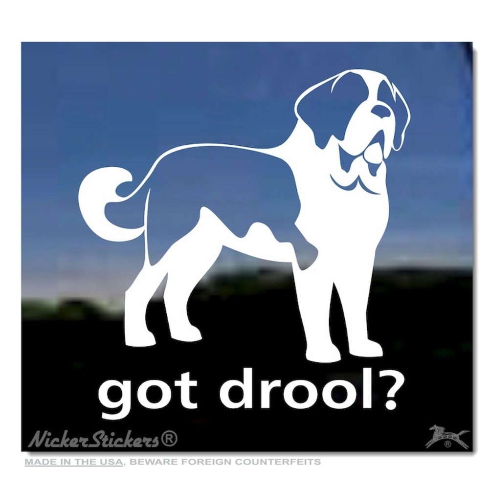White Dog Decal
